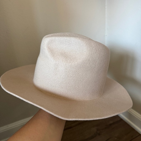 Gigi Pip wool wide brim hat fedora tan main image 3